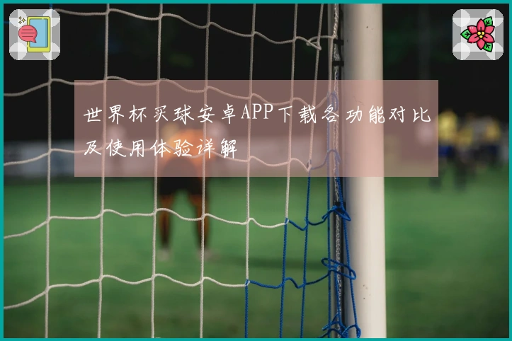 世界杯买球安卓APP下载各功能对比及使用体验详解